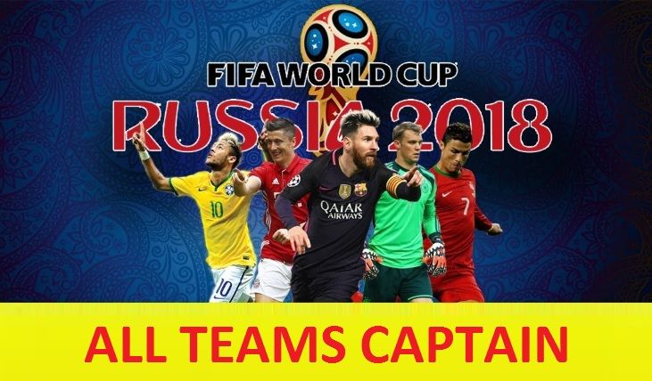 FIFA World Cup 2018 All 32 Captains