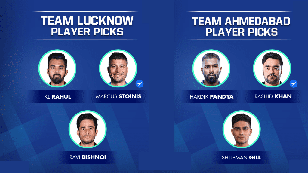 Lucknow and Ahmedabad Player List