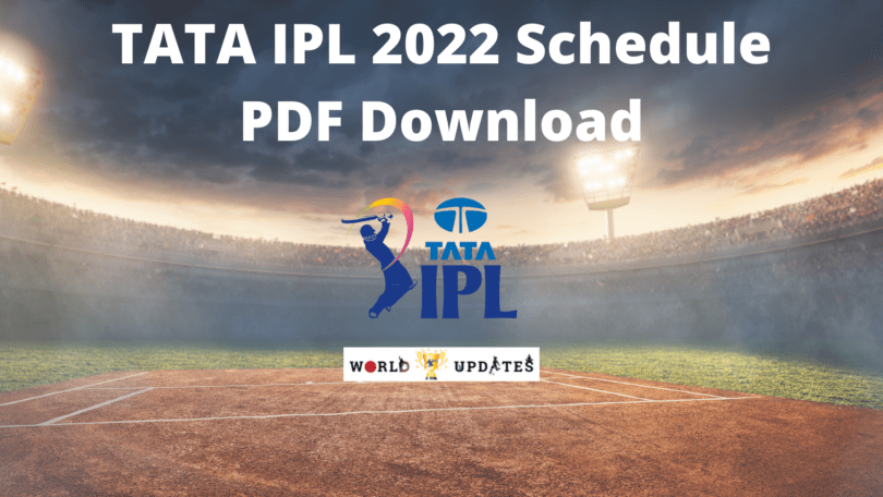 Tata IPL 2022 Schedule PDF Download