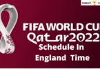 FIFA world Cup 2022 schedule in England time