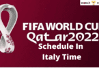 FIFA world Cup 2022 schedule in italy time