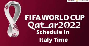 FIFA world Cup 2022 schedule in italy time
