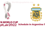fifa world cup 2022 schedule in Argentina time