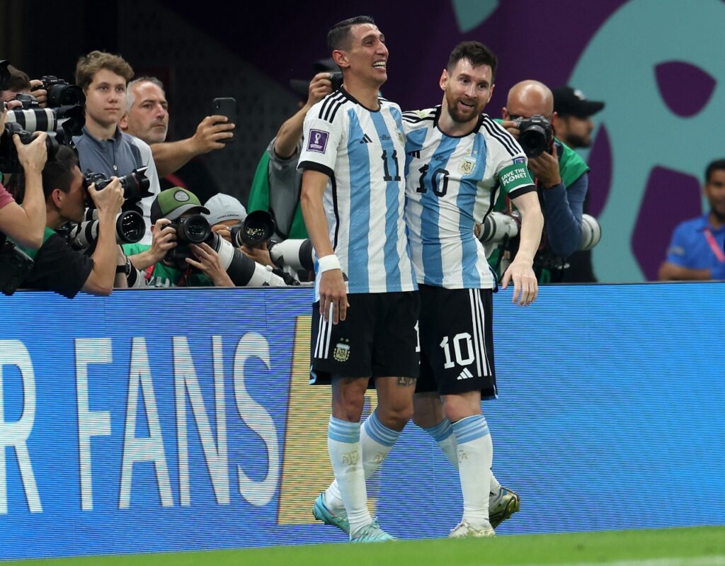 Leonel Messi and Di Maria IN FIFA 2022