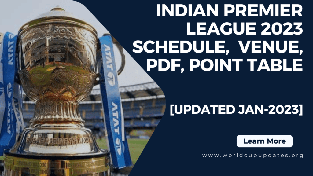 IPL 2023 Time table, Team, Venue, Time Table, PDF, Point Table, Ranking