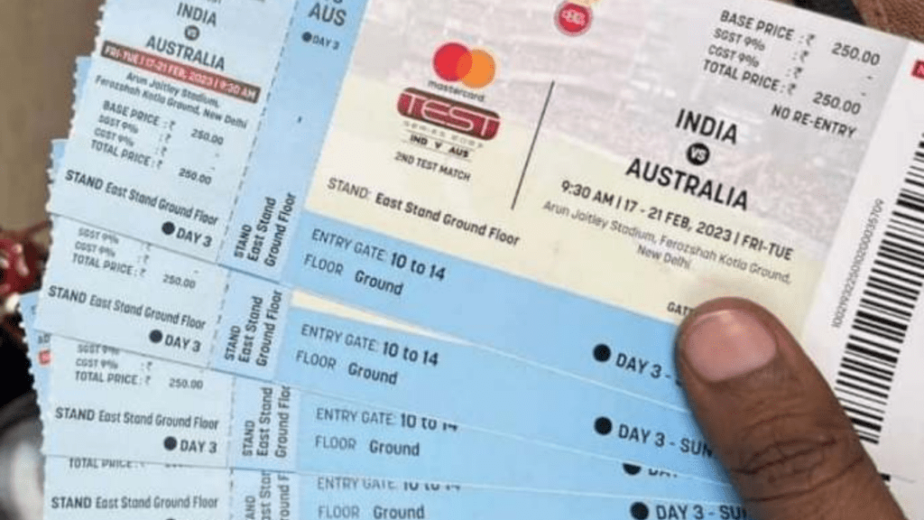 India vs Australia 3rd Test Tickets booking online